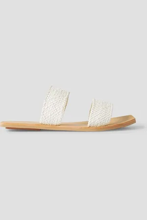 St Agni Clea woven leather slides