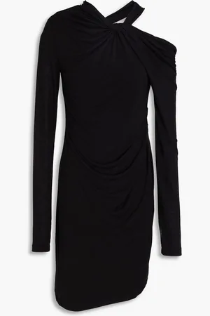 Helmut Lang Twist-front draped jersey mini dress