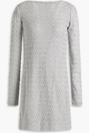 Missoni Metallic crochet-knit mini dress - Metallic