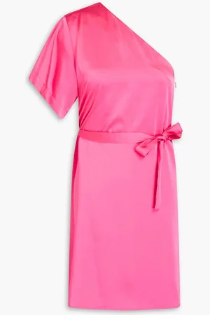Claudie Pierlot One-shoulder cutout satin mini dress - Pink