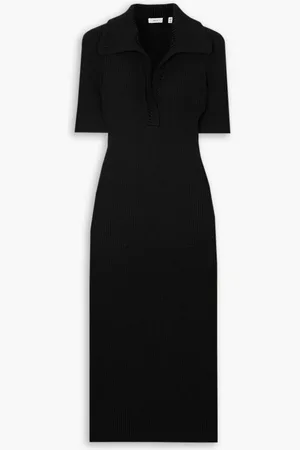 A.L.C. Darcy crochet-trimmed ribbed-knit midi dress