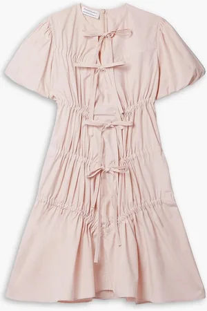 Renaissance Renaissance Crimes gathered cotton-poplin mini dress - Pink