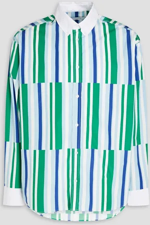 Maison Kitsuné Striped cotton-poplin shirt