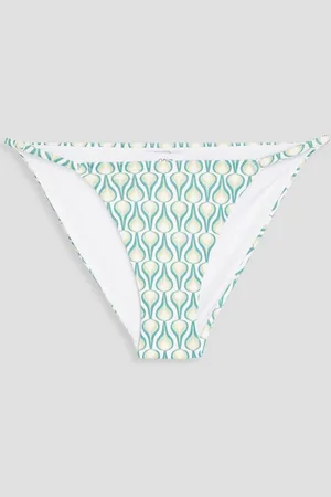 ONIA Hannah printed low-rise bikini briefs - Blue