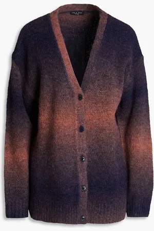 RAG&BONE Holly dégradé alpaca-blend cardigan - Blue
