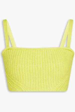 REMAIN Birger Christensen Cropped ribbed-knit top
