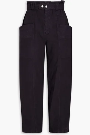 Isabel Marant Belted linen-blend ripstop cargo pants - Blue