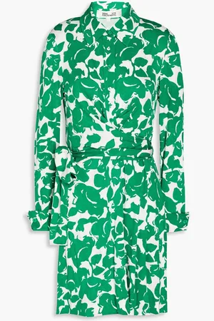 Diane von Furstenberg Didi printed jersey mini shirt dress