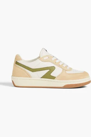 RAG&BONE Retro Court leather and suede sneakers - Neutral