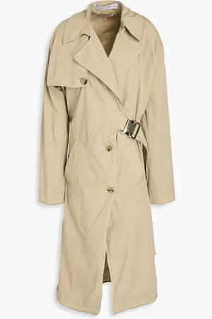 J.W.Anderson Asymmetric cotton-twill trench coat - Neutral