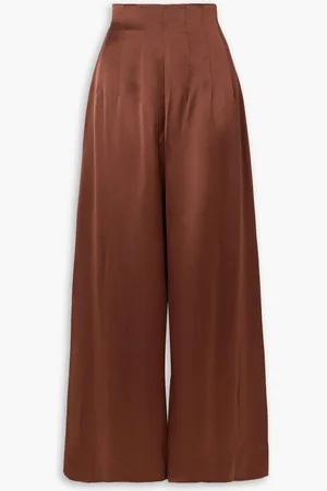 Staud Caleb satin wide-leg pants