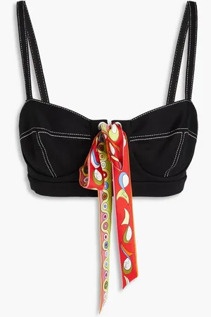 Puccini Stretch-cotton twill bra top