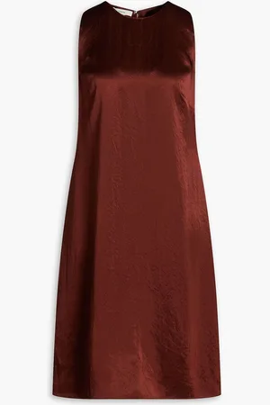 Vince Crinkled-satin dress