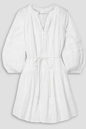 APIECE APART Laguna cotton-seersucker mini dress - White