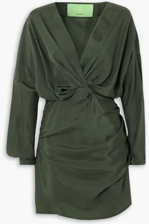 GAUGE81 Asuka silk-satin mini dress - Green