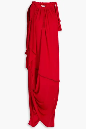 Acne Studios Asymmetric draped jersey midi dress