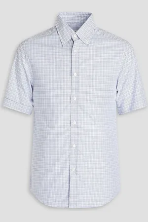 Dunhill Checked cotton-poplin shirt
