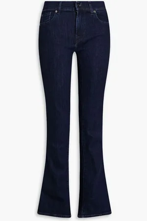 7 for all Mankind Low-rise bootcut jeans - Blue