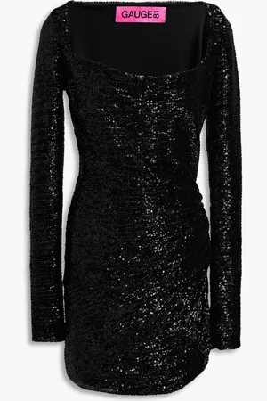 GAUGE81 Evry ruched sequined tulle mini dress