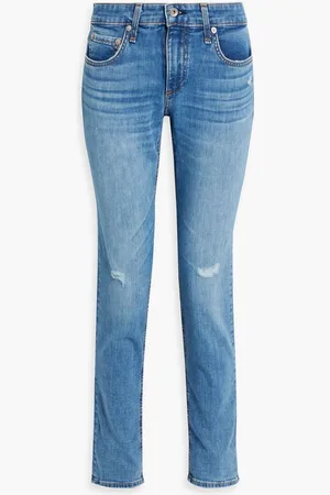RAG&BONE Dre distressed boyfriend jeans - Blue
