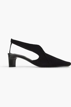 Jil Sander Stretch-knit slingback pumps