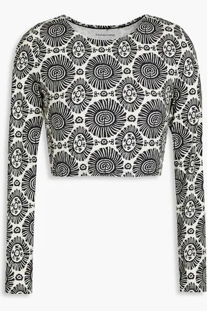 Solid The Beya cropped printed rash guard