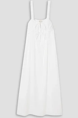 Deiji Studios Knotted cotton-poplin midi dress
