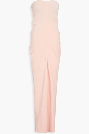Alexander Wang Strapless ruched velour maxi dress - Pink