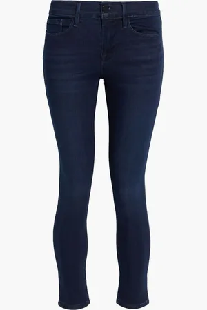 Frame Le Skinny De Jeanne cropped mid-rise skinny jeans - Blue