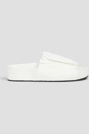 Jil Sander Gathered leather platform slides