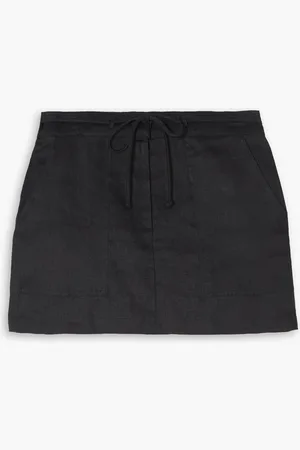 FAITHFULL THE BRAND Laurelei belted linen mini skirt