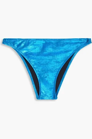 Solid Elsa metallic low-rise bikini briefs