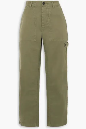 FORTELA Jerry cotton-twill straight-leg cargo pants - Green