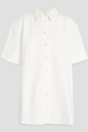 Loulou Studio Santi denim mini shirt dress