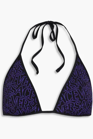 VERSACE Miranda reversible printed triangle bikini top