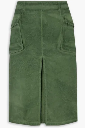 Halfboy Cotton cargo midi skirt - Green