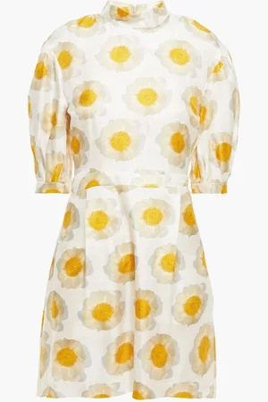 Baum und Pferdgarten Arya floral-print silk-twill mini dress - White
