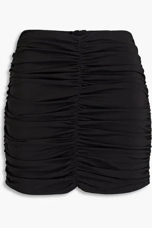 ROSETTA GETTY Ruched jersey mini skirt