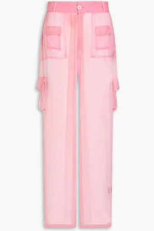 Leslie Amon Chiffon cargo pants - Pink