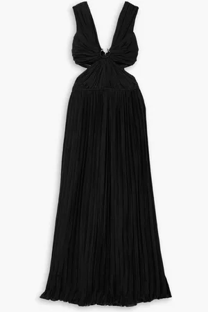 Chloé Cutout pleated silk-chiffon gown