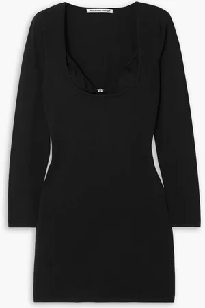 Alexander Wang Layered embellished stretch-knit mini dress