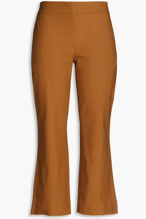 Vince Cropped twill flared pants - Brown