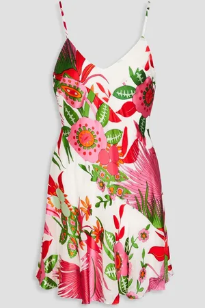 Cult Gaia Zarima floral-print devoré-chiffon silk-blend mini slip dress