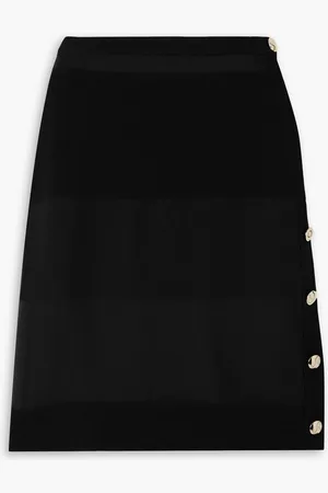 Proenza Schouler Button-embellished chiffon skirt