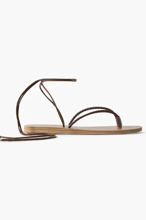 Ancient Greek Sandals Mitos braided leather sandals - Brown