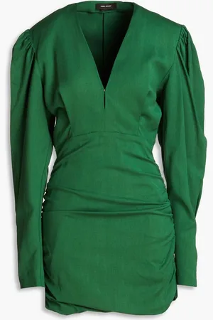 Isabel Marant Stella pleated Lyocell-blend mini dress