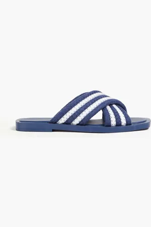 Emporio Armani Striped woven slides