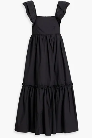 Cara Cara Darby ruffled cotton-poplin midi dress