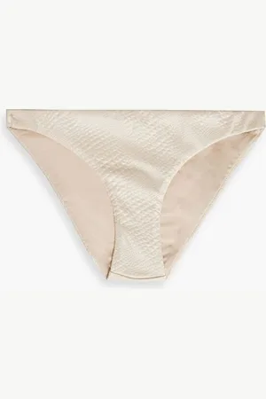 ONIA Ashley stretch-jacquard low-rise bikini briefs - Neutral
