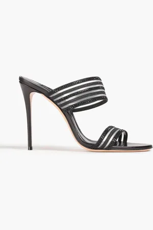 Casadei Venus embellished metallic grosgrain mules